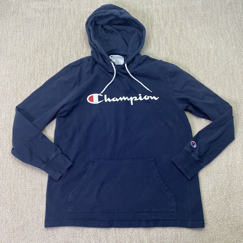 Champion Hoodie boys Medium Navy Blue